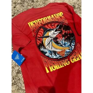 NWT Men's Red Columbia Fishing Tshirt  - Large